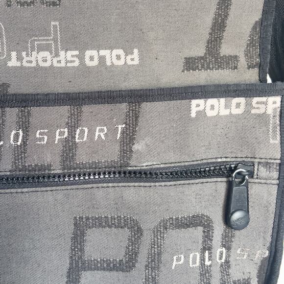 Vintage Polo Sport Ralph Lauren Y2K 90s Messenger Crossbody Tan Bag Sporty - Picture 6 of 8